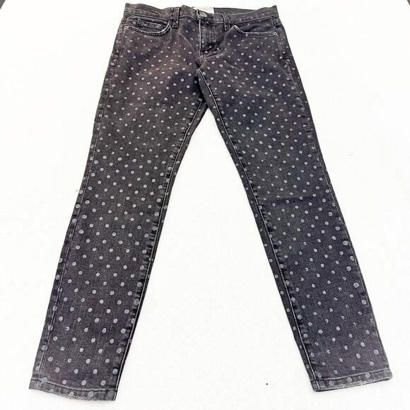 Current Elliott The Stiletto Black Polka Revival Skinny Denim Jeans Size 27 - Picture 2 of 8